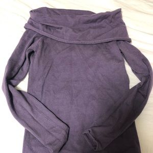 Purple off the shoulder sweater
